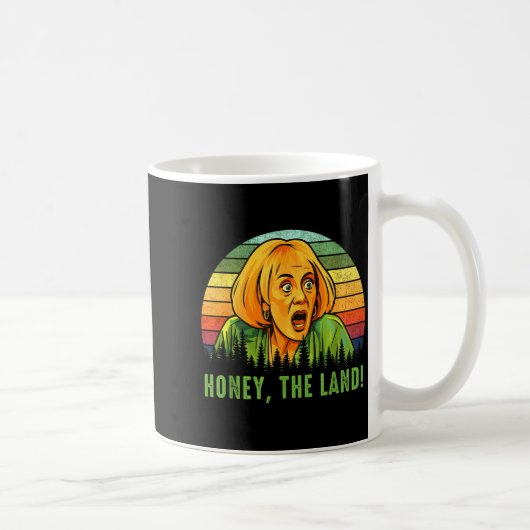 Honey The Land Funny Retro Sunset Forest  Koffiemok (Rechts)