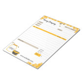 Honey Thema Bestelformulier en Factuur Notitieblok (Schuin)