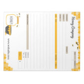 Honey Thema Bestelformulier en Factuur Notitieblok (Voorkant)
