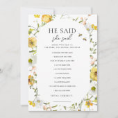 Honey Theme Hij zei dat ze Vrijgezellenfeest spel  Kaart (Voorkant)