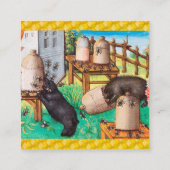 HONEY THIEF BEREN, BEES, BEE HIV-HIV-AIDS VIERKANTE VISITEKAARTJE (Achterkant)