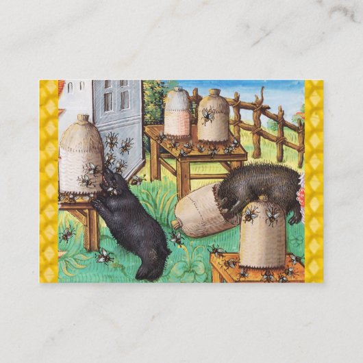 HONEY THIEF BEREN, BEES, BEE HIV-HIV-AIDS VISITEKAARTJE (Achterkant)