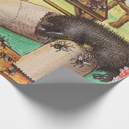 HONEY THIEF BEREN, BEES, BEE HIV-HIV-HIV-HIV-AIDS CADEAUPAPIER (Hoek)