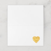Honey topaz hart waterverf gast plaats kaarten plaatskaartje (Buitenkant ongevouwen)