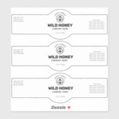 Honey Vinyl Zwart & Wit Label (Vel)