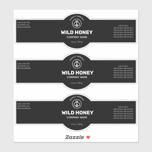 Honey Vinyl Zwarte Label (Vel)
