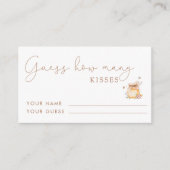 Honey Vrijgezellenfeest raad eens hoeveel kussen Informatiekaartje (Voorkant)