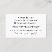 Honey Wand Imker Visitekaartje (Achterkant)