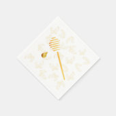 Honey Wand met bladeren op papier servet (Hoek)