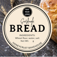 Honey Yellow Bakkerij Sourdough Brood Label Sticke
