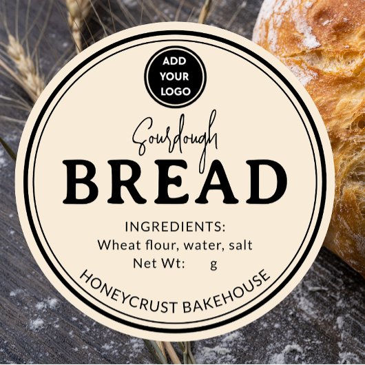 Honey Yellow Bakkerij Sourdough Brood Label Sticke