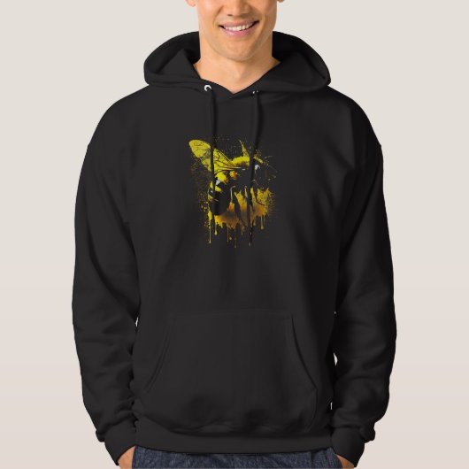 Honeybee and bumble bee for American hive beekeepe Hoodie (Voorkant)