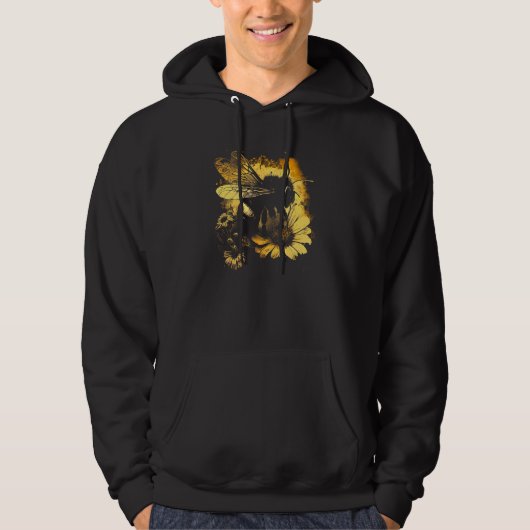 Honeybee and bumble bee for American hive beekeepe Hoodie (Voorkant)