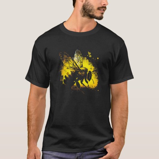 Honeybee and bumble bee for American hive beekeepe T-shirt (Voorkant)