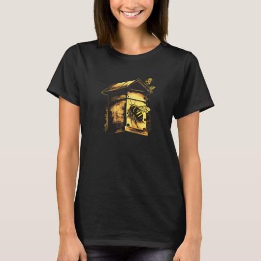 Honeybee and bumble bee for American hive beekeepe T-shirt (Voorkant)