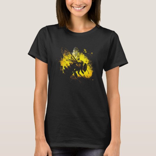 Honeybee and bumble bee for American hive beekeepe T-shirt (Voorkant)