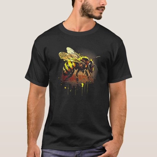 Honeybee and bumble bee for American hive beekeepe T-shirt (Voorkant)