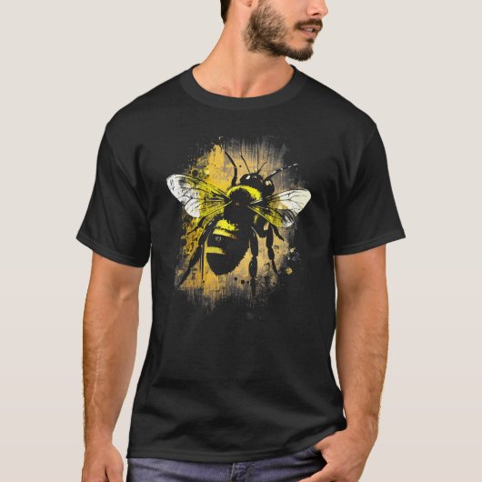 Honeybee and bumble bee for American hive beekeepe T-shirt (Voorkant)