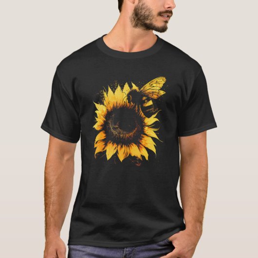Honeybee and bumble bee for American hive beekeepe T-shirt (Voorkant)