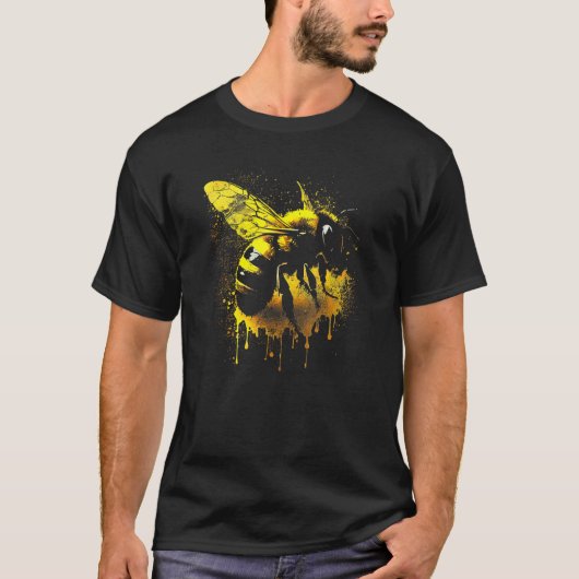 Honeybee and bumble bee for American hive beekeepe T-shirt (Voorkant)