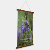 HoneyBee and Bumblebee Paarse Photographic Floral Hangend Wandkleed (Gebogen)