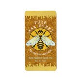 Honeybee Apiary Honing Jar Labels | Honingraat (Voorkant)