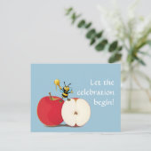 Honeybee Apple Rosh HaShana Briefkaart (Staand voorkant)