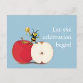 Honeybee Apple Rosh HaShana Briefkaart (Voorkant)
