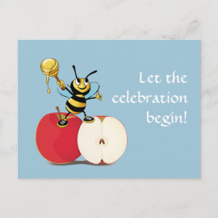 Honeybee Apple Rosh HaShana Briefkaart