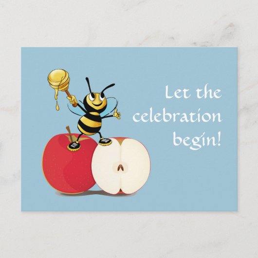 Honeybee Apple Rosh HaShana Briefkaart (Voorkant)