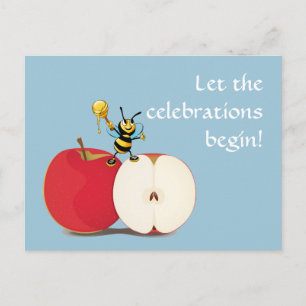 Honeybee Apple Rosh HaShana Briefkaart