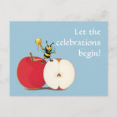 Honeybee Apple Rosh HaShana Briefkaart (Voorkant)
