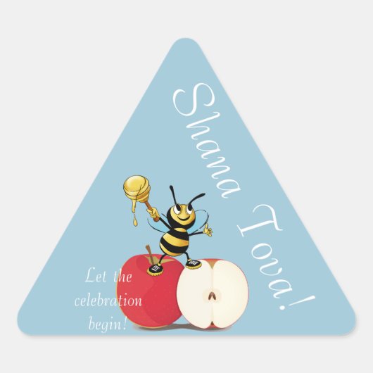 Honeybee Apple Rosh HaShana Classic Round Sticker (Voorkant)