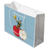 Honeybee Apple Rosh HaShana Groot Cadeauzakje (Voorkant Gekanteld)