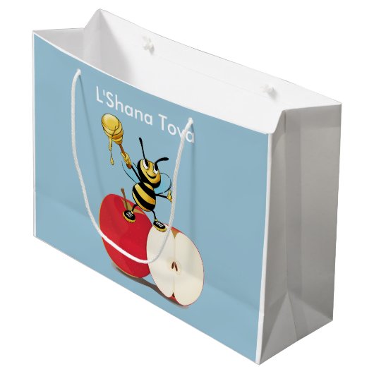 Honeybee Apple Rosh HaShana Groot Cadeauzakje (Voorkant Gekanteld)