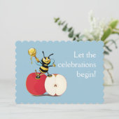 Honeybee Apple Rosh HaShana Kaart (Staand voorkant)