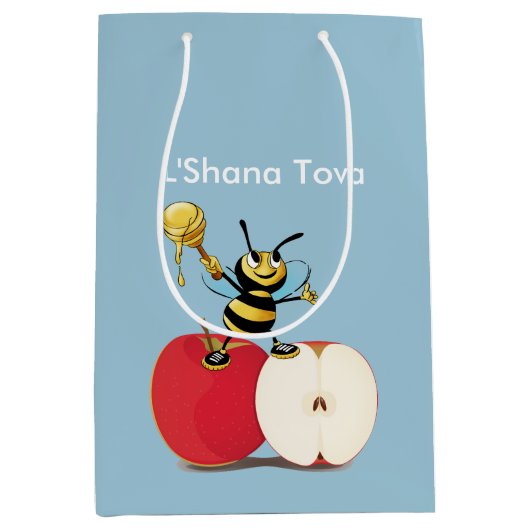 Honeybee Apple Rosh HaShana Medium Cadeauzakje (Voorkant)