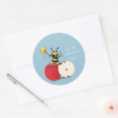 Honeybee Apple Rosh HaShana Ronde Sticker (Envelop)