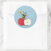 Honeybee Apple Rosh HaShana Ronde Sticker (Tas)