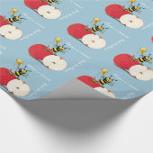Honeybee Apple Rosh HaShana Wrapping Paper Cadeaupapier (Hoek)