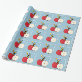 Honeybee Apple Rosh HaShana Wrapping Paper Cadeaupapier
