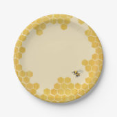 Honeybee Baby Shower Papieren Bordje (Voorkant)
