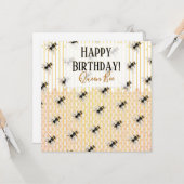 Honeybee Beehive | Birthday-kaart Kaart (Voorkant / Achterkant in situ)