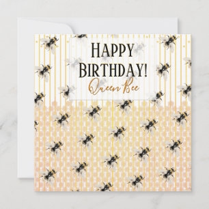 Honeybee Beehive Birthday-kaart Kaart