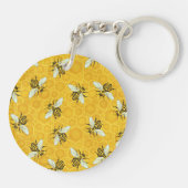 Honeybee Bumblebee Queen Bee  | Gepersonaliseerd Sleutelhanger (Achterkant)