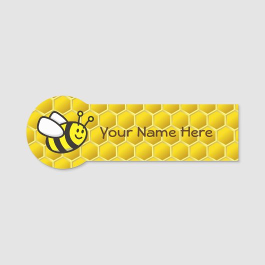 Honeybee Cartoon 3.0 "X 1.5"-vormige badge (Voorkant)