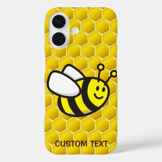 Honeybee Cartoon iPhone Case (Achterkant)