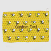 Honeybee Cartoon Pattern Golfhanddoek (Horizontaal)