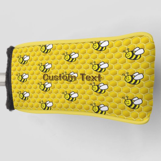 Honeybee Cartoon Pattern Golfheadcover (Voorkant)