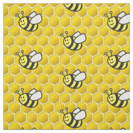 Honeybee Cartoon Pattern Stof